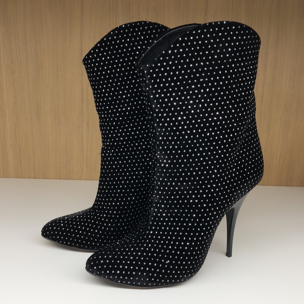 🍒HP🍒Giuseppe Zanotti velvet sparkly boots - Picture 4 of 10